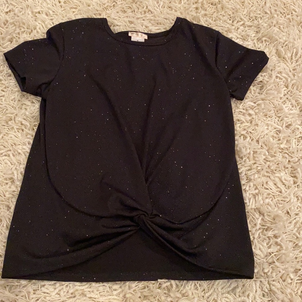 Black shimmery top!